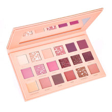 Load image into Gallery viewer, Beauty Eyeshadow Palette 18 Matte Shimmer Colors Long Lasting Perfect Mix Makeup Palette Powder Pink Shades Eye shadow Set
