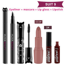 Load image into Gallery viewer, 4pcs/set Cat Makeup Sets Including Lipstick, Eyeliner,Mascara, Eyeshadow, Makeup Kit Women Cosmetics Bag for Gifts