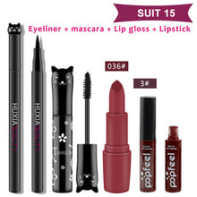 Load image into Gallery viewer, 4pcs/set Cat Makeup Sets Including Lipstick, Eyeliner,Mascara, Eyeshadow, Makeup Kit Women Cosmetics Bag for Gifts