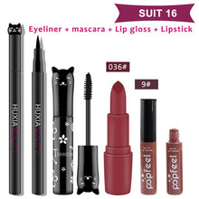Load image into Gallery viewer, 4pcs/set Cat Makeup Sets Including Lipstick, Eyeliner,Mascara, Eyeshadow, Makeup Kit Women Cosmetics Bag for Gifts