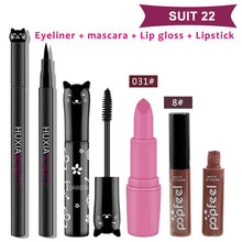 Load image into Gallery viewer, 4pcs/set Cat Makeup Sets Including Lipstick, Eyeliner,Mascara, Eyeshadow, Makeup Kit Women Cosmetics Bag for Gifts
